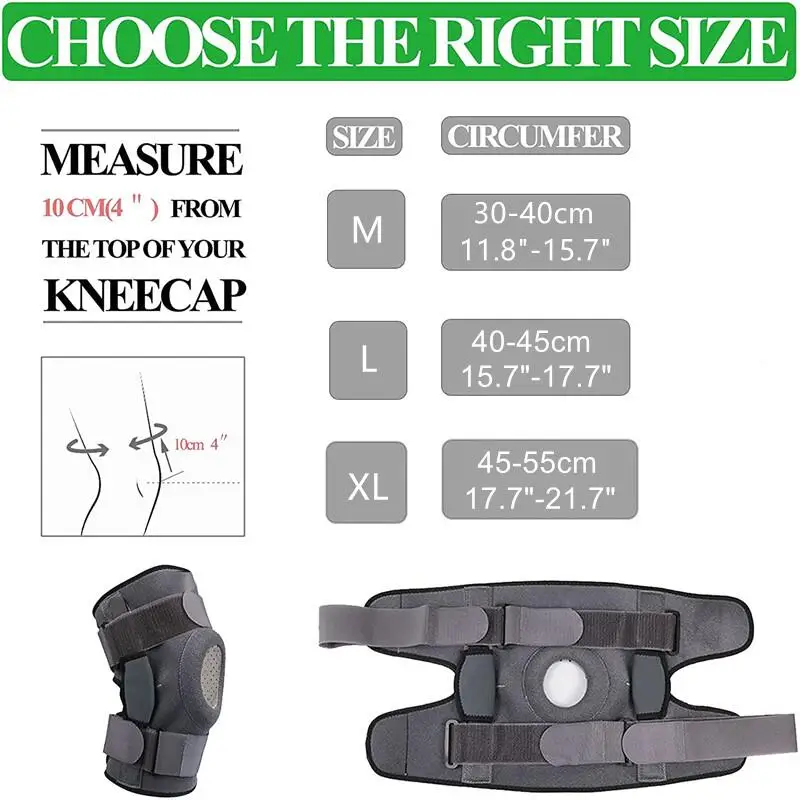 1 szt. Uchwyt kolana na zawiasch opaska na kolano z żelową rzepką ochraniacz na kolano z podwójnym stabilizatorem łąkotki na zapalenie stawów