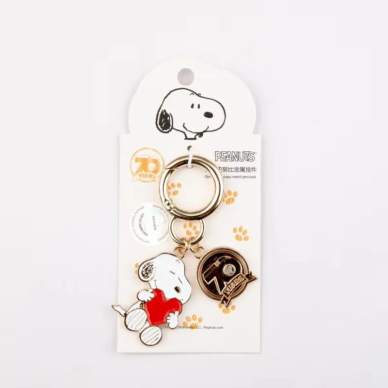 Anime SNOOPY Charlie Metall-Schlüsselanhänger, süßer Paar-Rucksack-Schlüsselring für Männer und Frauen, Auto-Schlüsselanhänger, Accessoires, Geburtstagsgeschenke – Detail 8