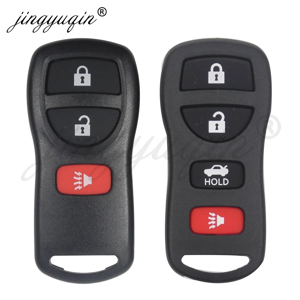 jingyuqin 3 Button Remote Entry Key Fob Shell Case For Nissan Armada Xterra Pathfinder Frontier Quest Titan Murano