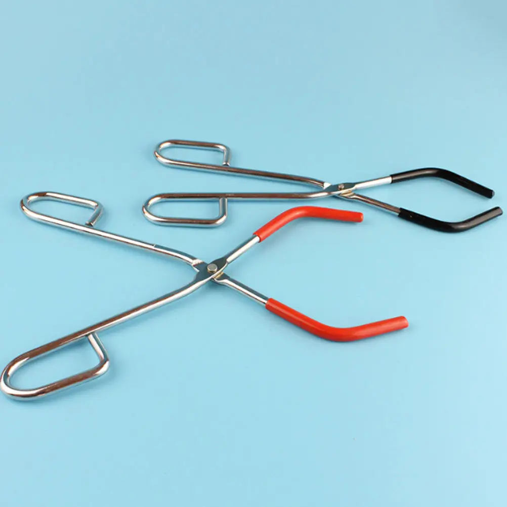 

1Pcs Professional Beaker Clamp Extended Reach Metal Frame with Non Slip Plastic Tips for Safe Handling of Beakers Flasks Test