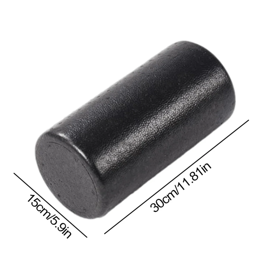 Foam Shaft EPP Solid Yoga Pole Fitness Muscle Relaxation Roller Massage Stick Glossy Black Roller 30X15cm