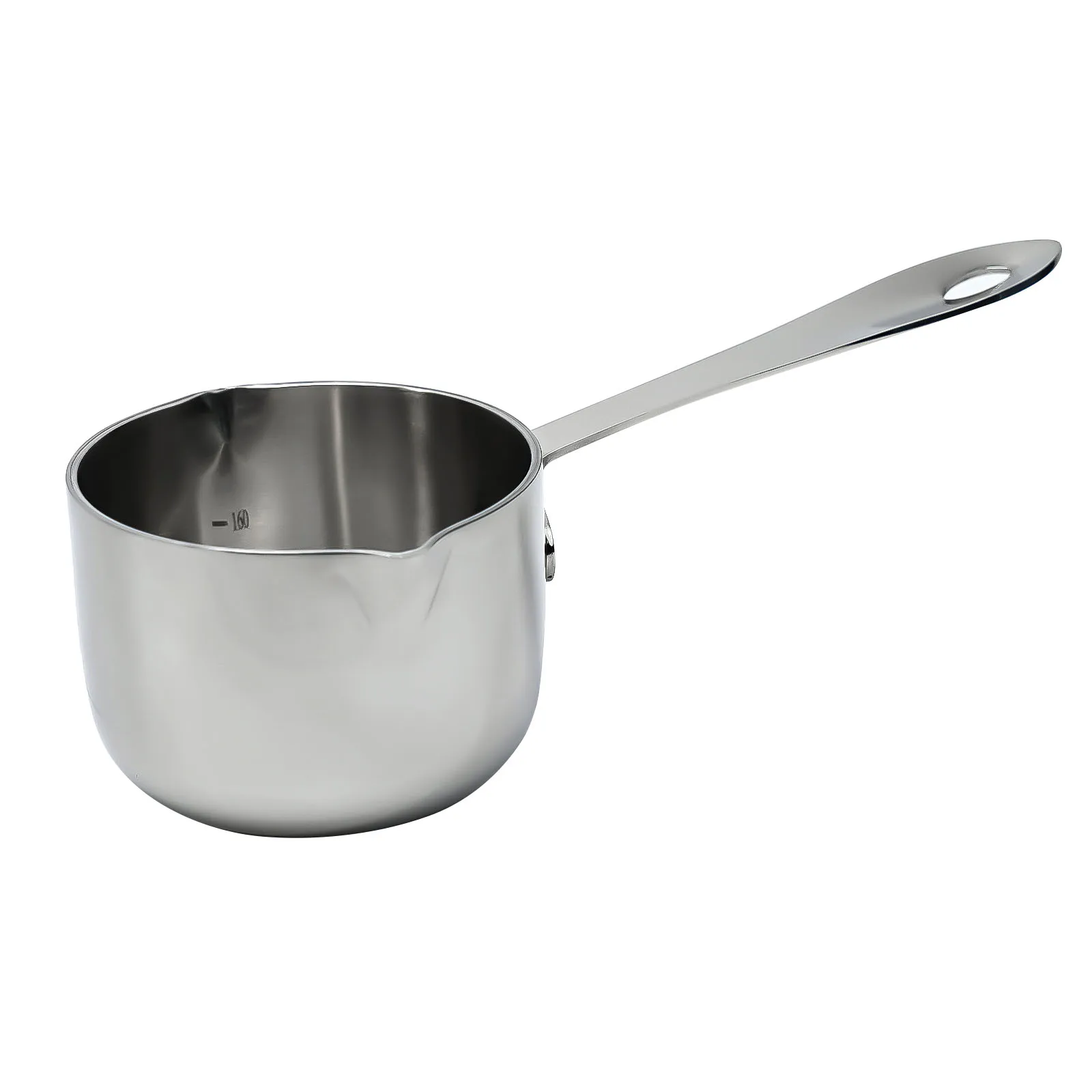 Stainless Steel Small Saucepan with Dome Bottom for Improved Heat Conductivity and Stability When Preparing Light Recipes