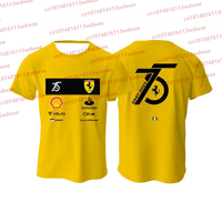 T-shirt For Men Formula1 T-shirt Summer Short Sleeve.Ferrari.Team 75th Anniversary Edition Gift Kid T-shirt Boy