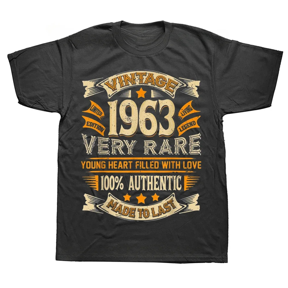 Graphic Cotton Streetwear Short Sleeve Birthday Gifts T-shirt Men Novelty 60th Birthday Gift Vintage 1963 60 Years Old T Shirts