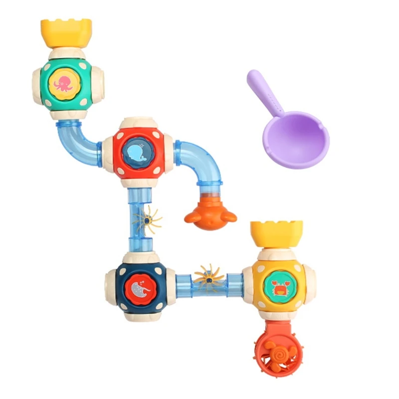 

DIY Water Sprinkler Toy Water for Play Game Set Summer Gift for Bathroom Strong Suction Cup Fixed on Bathtub for Kids