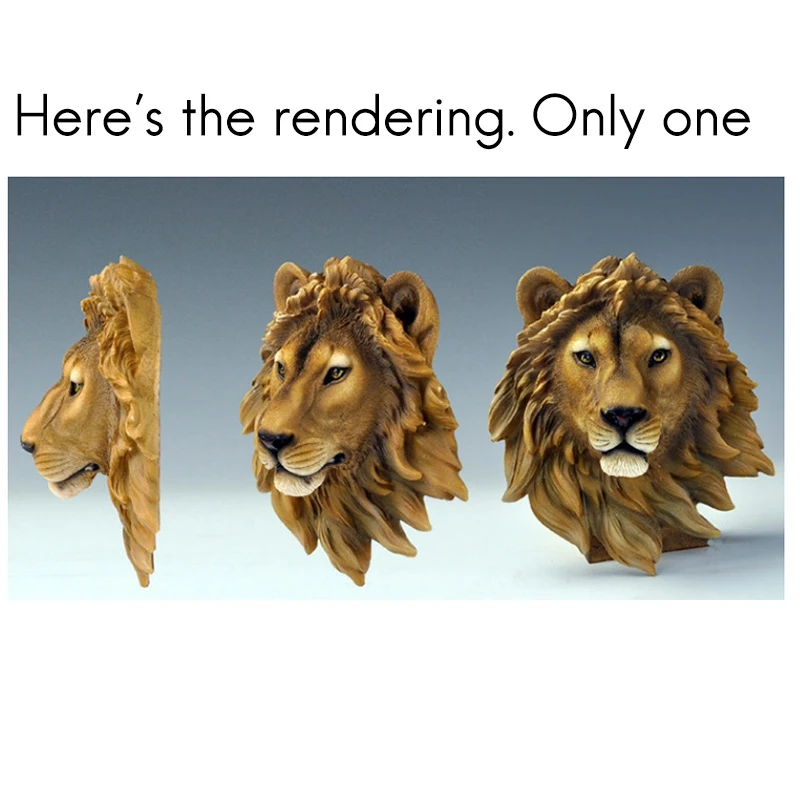 Настенное украшение для бара, винный погреб, имитация головы льва, скульптура, креативный декор, статуя из смолы с головой зверя