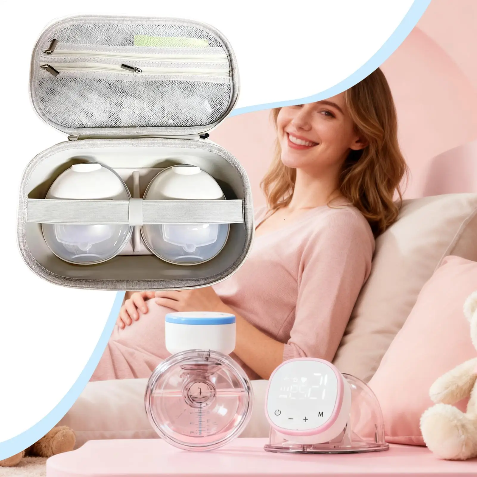 Pumping Bag Elastic Strap Storage Case Breast Pump Case For Mom Kids Breastfeeding Commute Travel Daily Home Indoor Outdoor