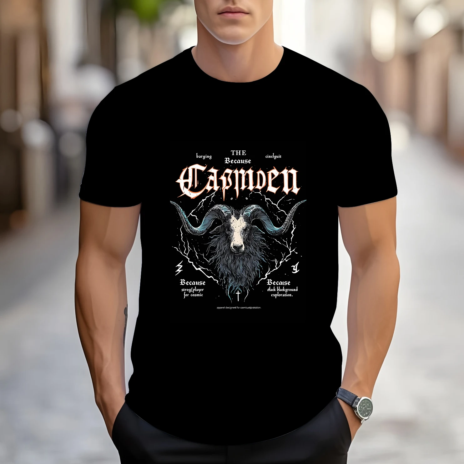 

men's summer clothing with digital printed punk sty graphic t shirts round neck Short sleeved new in tops funny t shirts for men