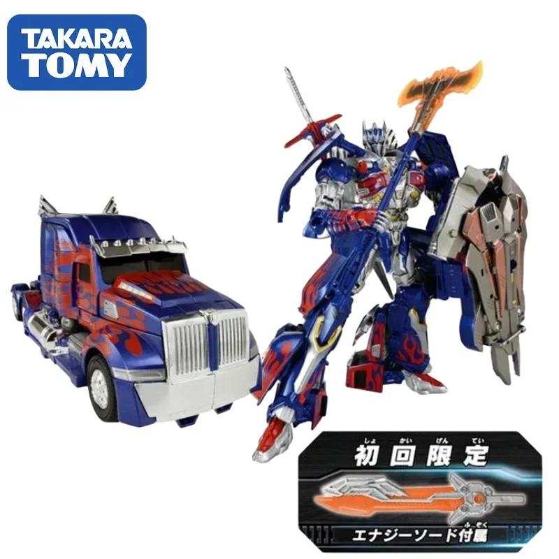 TAKARA TOMY หม้อแปลงหุ่นยนต์ของเล่น5 TLK-15 L Optimus Prime, ของแท้ของเล่นเปลี่ยนรูปได้ดำเนินการได้ของเล่นงานอดิเรก