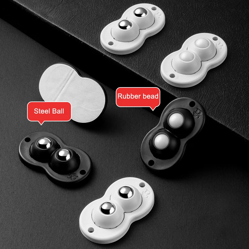 1/4Pcs Convenient Mini Self Adhesive Caster 360 Degree Swivel Wheels Universal Pulley Furniture Storage Box Mobile Small Wheels