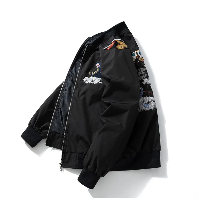 Yokosuka High Street Embroidered Baseball Uniform Pilot Jacket Men and Women Couple Autumn Winter Loose Hip Hop Coat