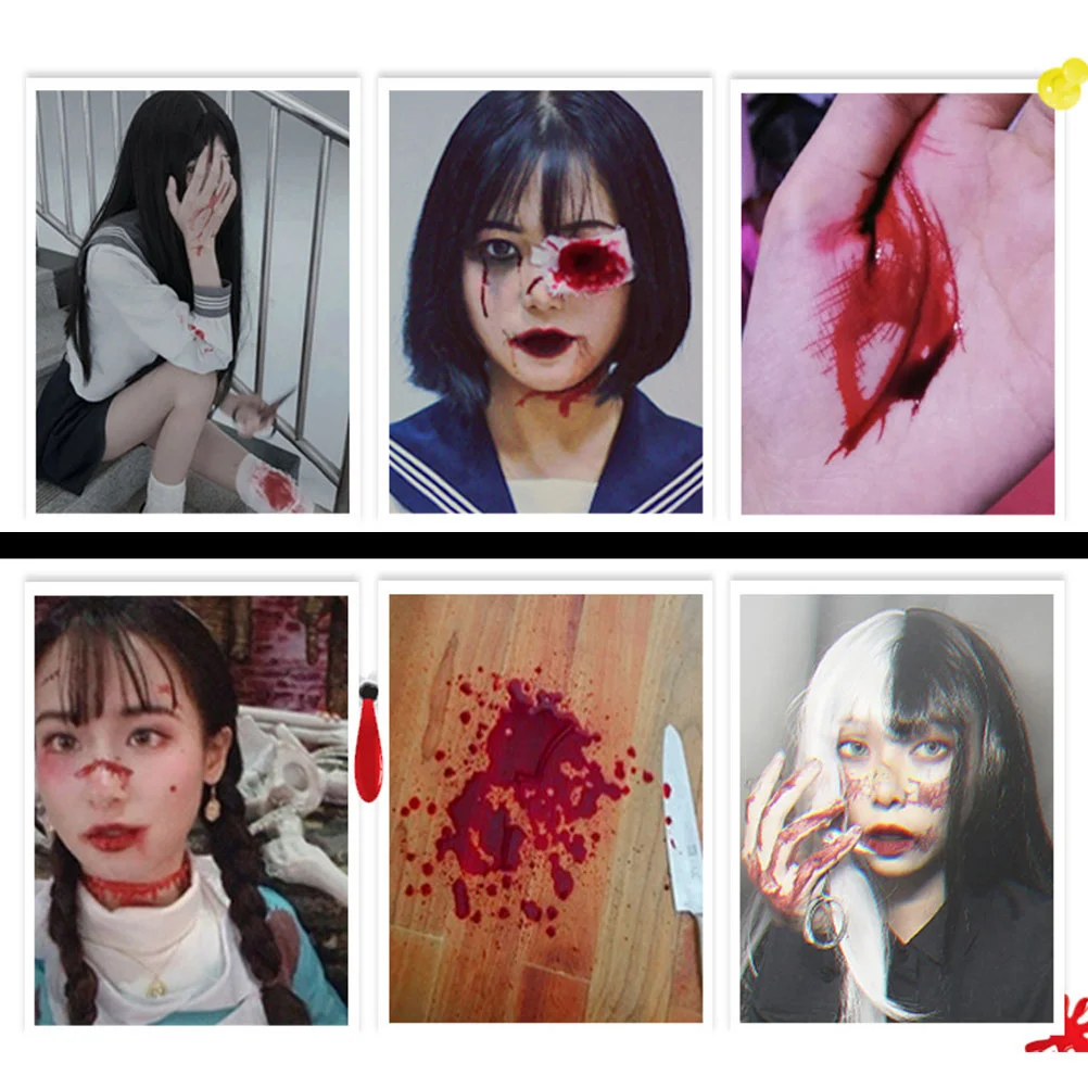 

40Pcs Fake Blood Capsules Scary Halloween Prank Mouth Blood Halloween Party Supplies Edible Washable Prank Toy