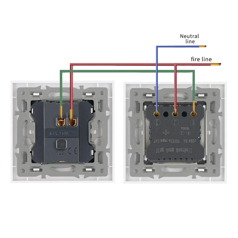 NOVSKI Office Hotel Door Bell Panel Wired Doorbell Din Don Hardware 110-250v Home Doorbells Resent Switch Fluorescent 82*82 mm