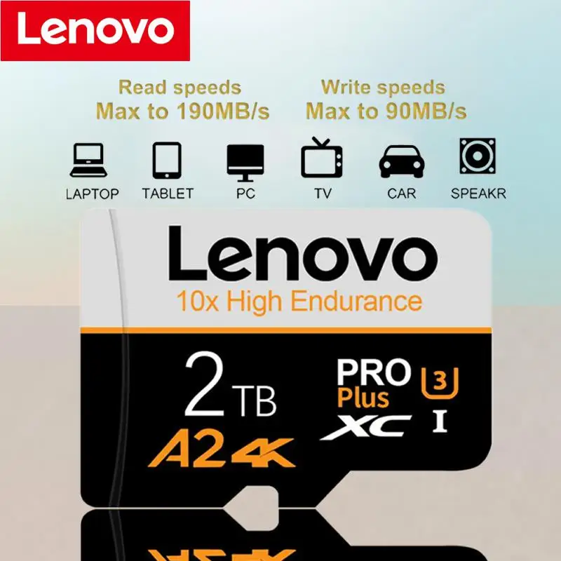 Lenovo-Tarjeta de memoria SD de 2TB, 1TB, 512GB, 256GB, 128GB, microtarjeta SD Clase 10, Ultra rápida, resistente al agua, para Nintendo Switch