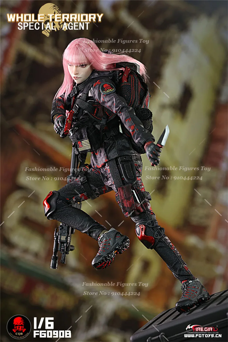 Mainan Fire Girl FG090 1/6 Prajurit Wanita Omni-Agent CQB Tim Taktis Set Perlengkapan Tempur Camo Cocok untuk Boneka Model Figur Aksi 12 Inci