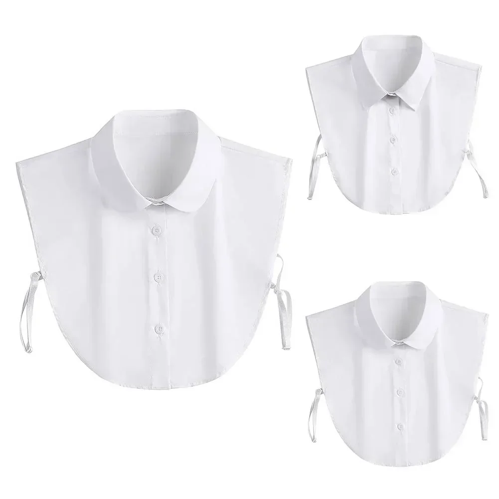 Men Women Detachable Collars Solid Color Fake Shirt Collar Unisex Versatile Casual Business Collar Apparel Accessories