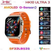 2024 HK10 Ultra 3 AMOLED Gen5 Smart Watch Men Women ChatGPT Local Album Compass Gravity Sensing 3D Menu Smartwatch HK9 Upgraded