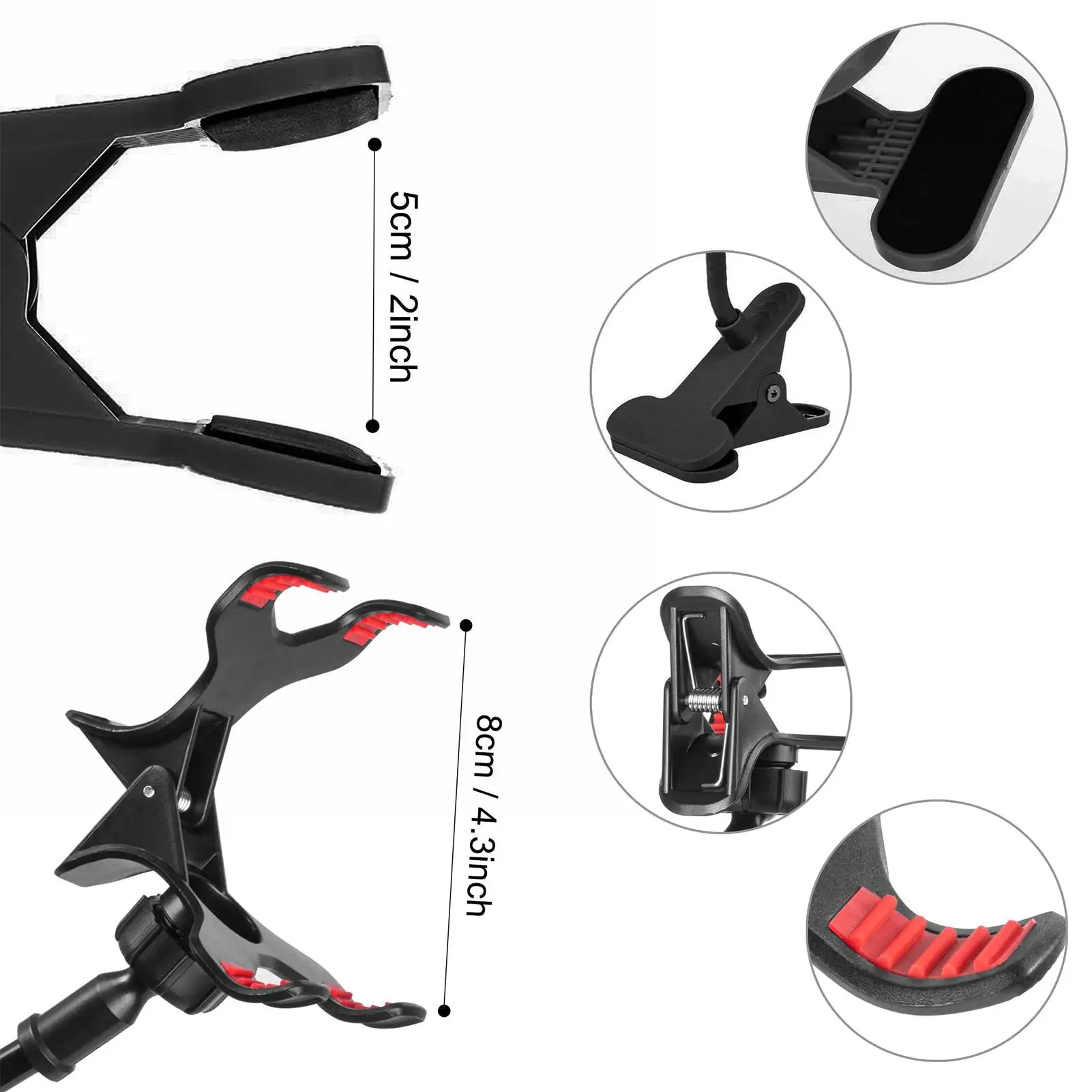 50CM Einstellung Handy Clip Auf Ständer Halter Mit Griff Flexible Lange Arm Schwanenhals Faul Halterung Clamp Für Smartphones – Detail 6