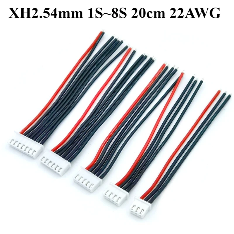 

5-50Pcs/lot JST-XH2.54mm 1S 2S 3S 4S 5S 6S 7S 8S Lipo Battery Balance Charger Cable B6 Connector Plug Wire Length 20cm 22AWG