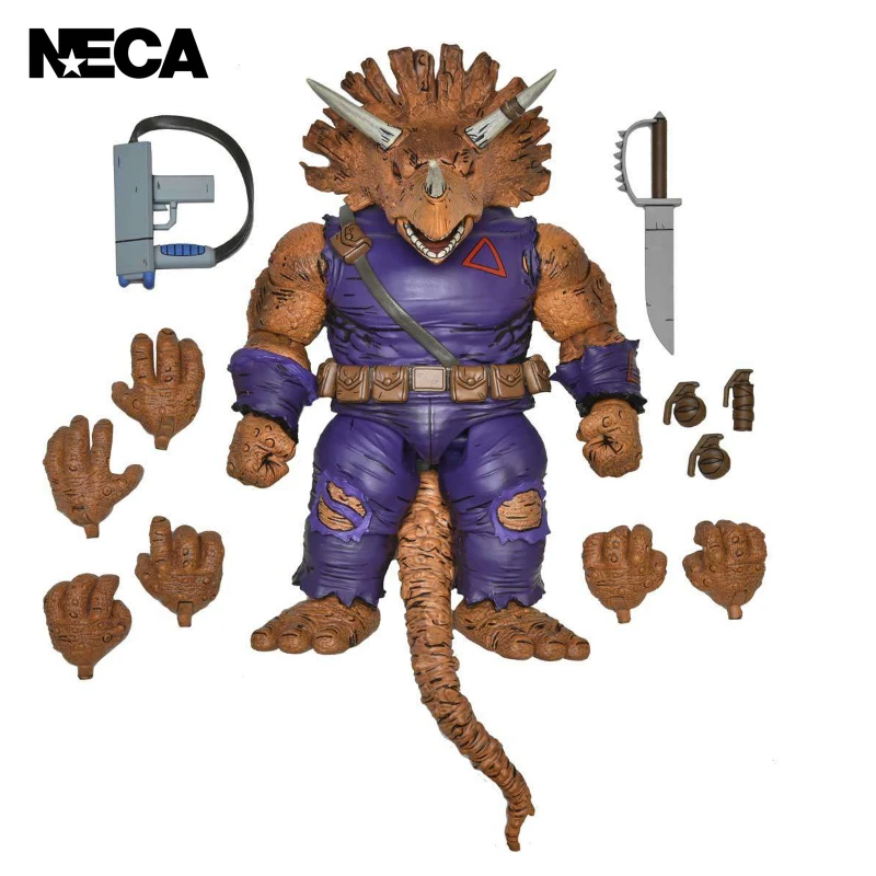 

NECA 1/12 Teenage Mutant Ninja Turtles Anime Figure Triceratops 7-inch Action Figures Movable Joint Model Collection Toy Gift