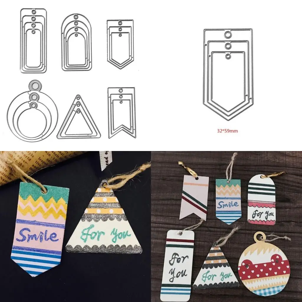 

for Sharp Tag Metal Cutting Dies Stencil DIY Scrapbooking Album Stamp Paper Card high quality