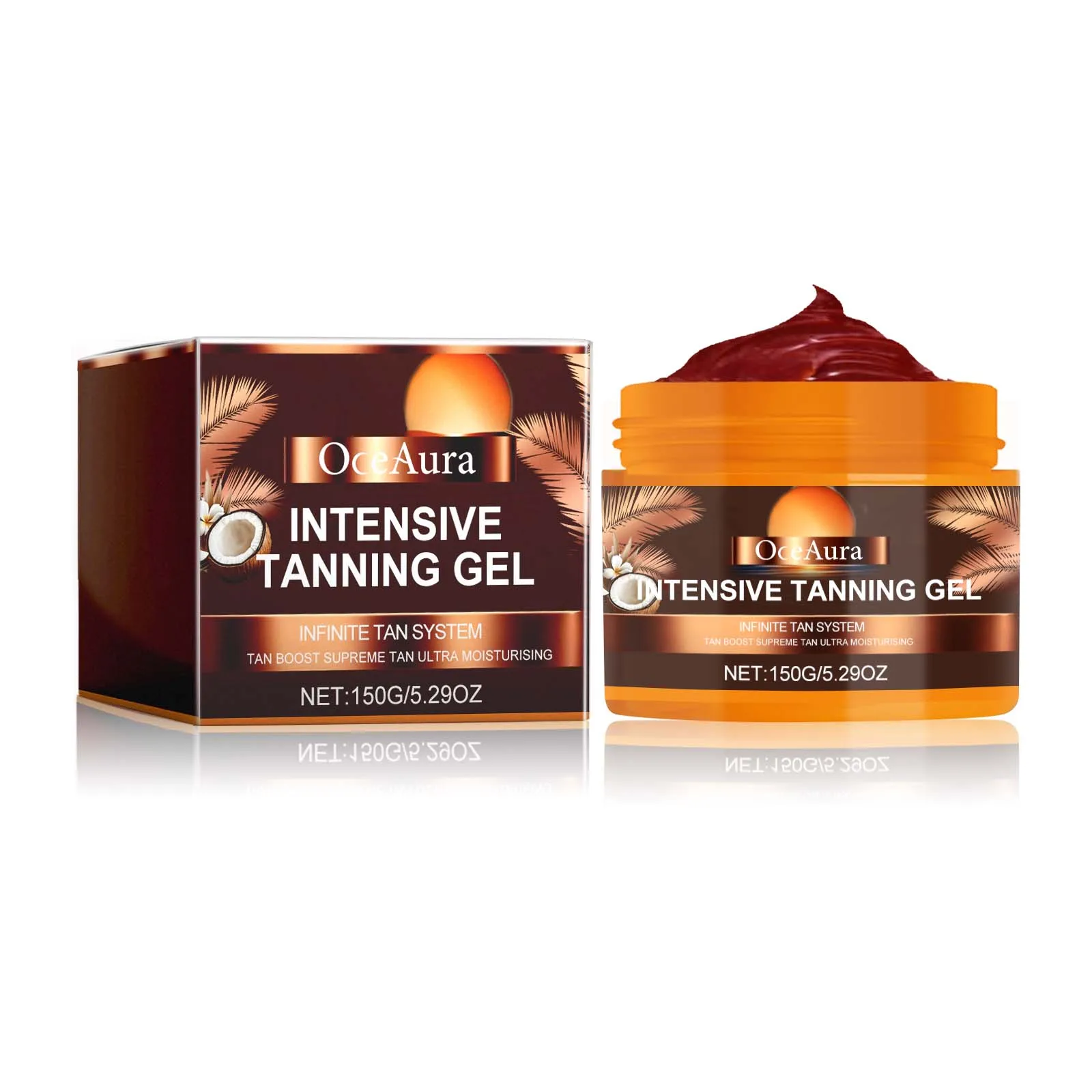 Ensemble gel et crème bronzante intensive, accélérateur de bronzage, peau foncée, longue durée, hydratant, visage, corps, crème auto-bronzante sans soleil