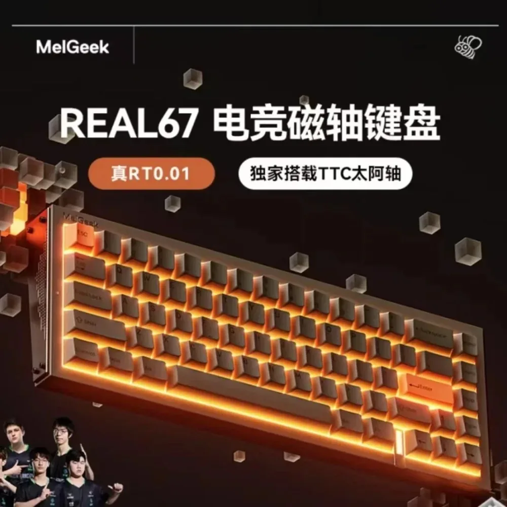 Teclado Mecânico REAL67 RGB Hot-Swap 68 Teclas