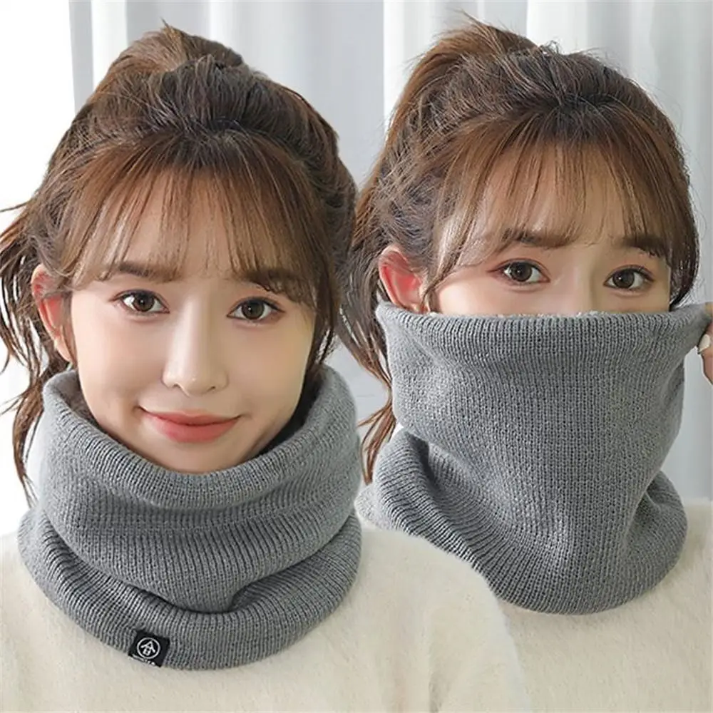 New Women Men Thickened Neck Scarf Soft Knitted Neck Winter Warmer Neck Scarf Keep Warm Sport Scarf Face Mask Cold-proof Collar