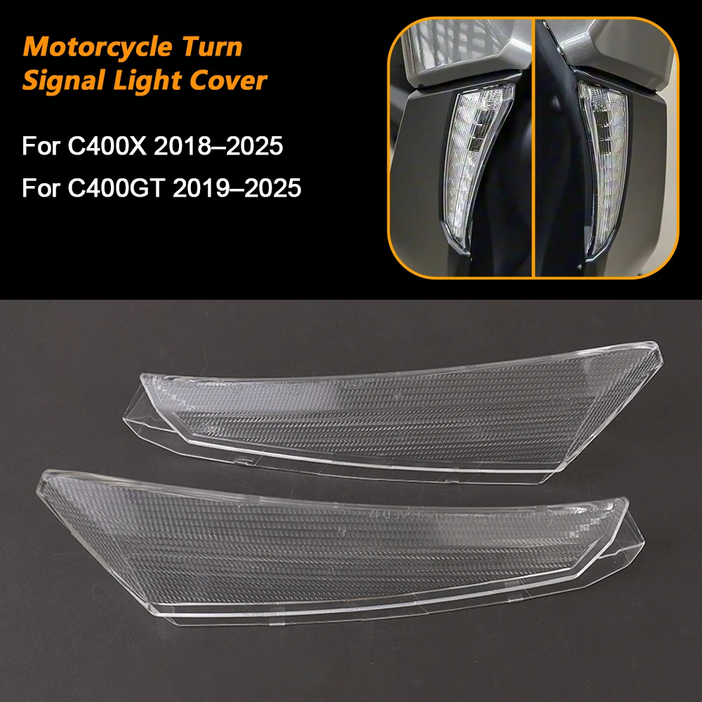 Motorcycle Turn Signal Light Cover Housing Plastic Front Indicator Shell Clear For BMW C400GT C400X C 400 X C 400 GT 2019–2025