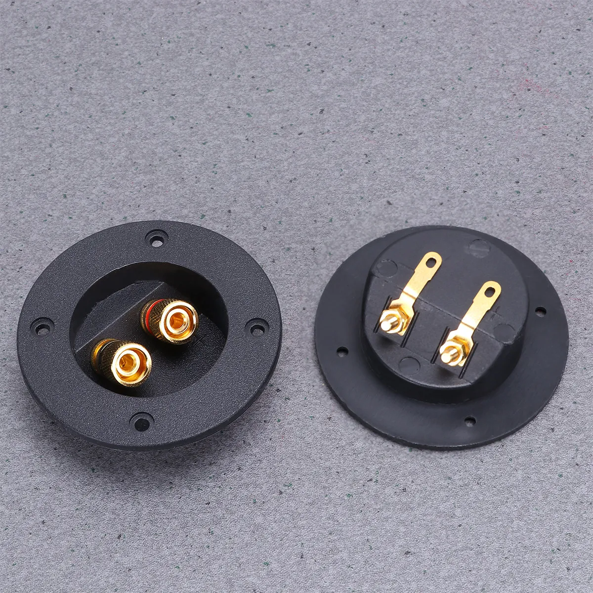 

2pcs Speaker Binding Post Terminal Cup For Car Home Audio Subwoofer Box Gold Plated Screw -Way Junction Box Amplifier