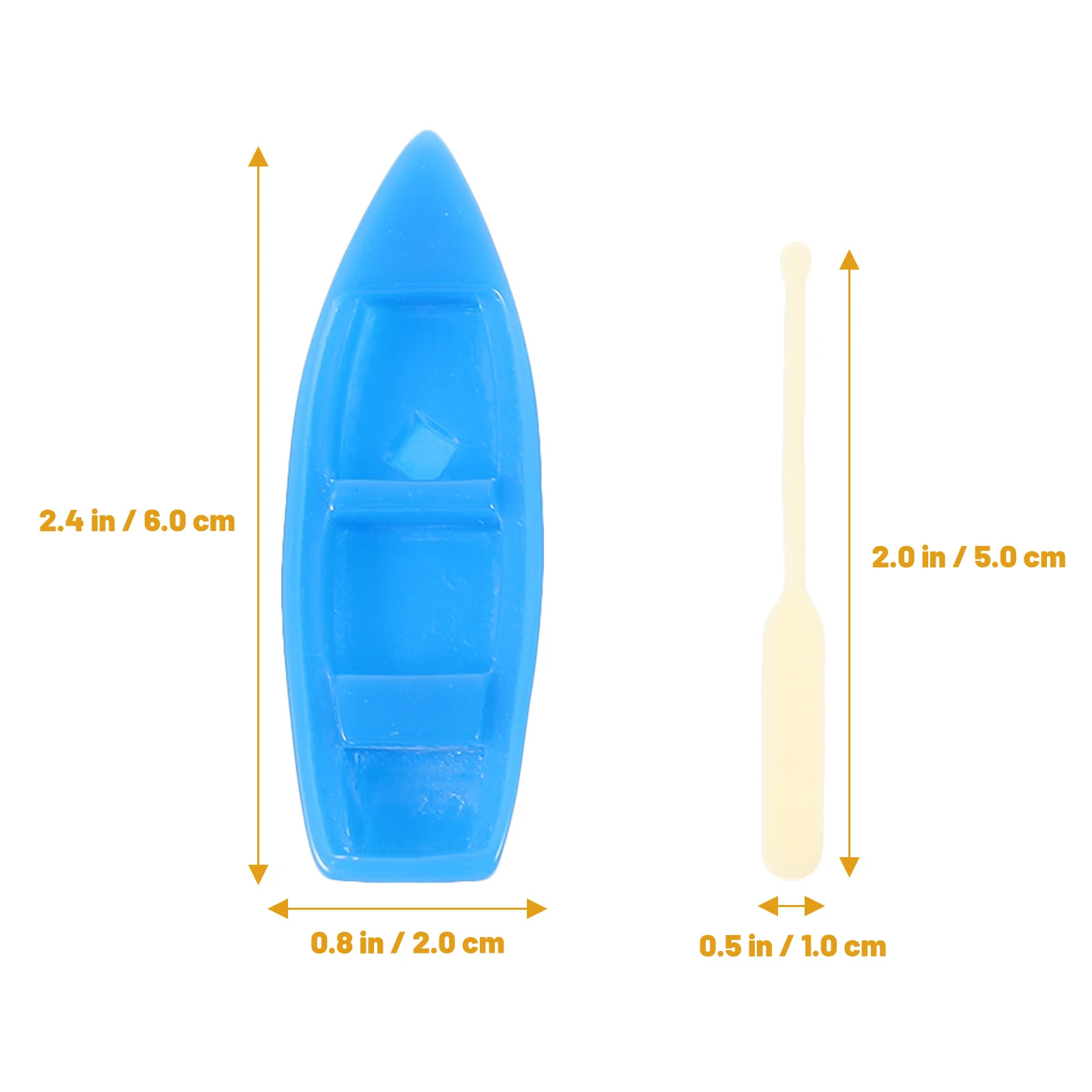 1Set Mini Beach Boat Ornament Resin Ring Micro Landscape Garden Home Office DIY Decoration Supplies