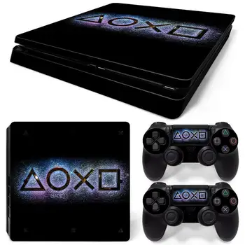 PS4 Slim主機及2個手柄專用幾何圖案保護膜套裝,包含保護貼紙及乙烯基材質,適用於PS4主機。 10 最佳銷售 PS4皮膚 - №2