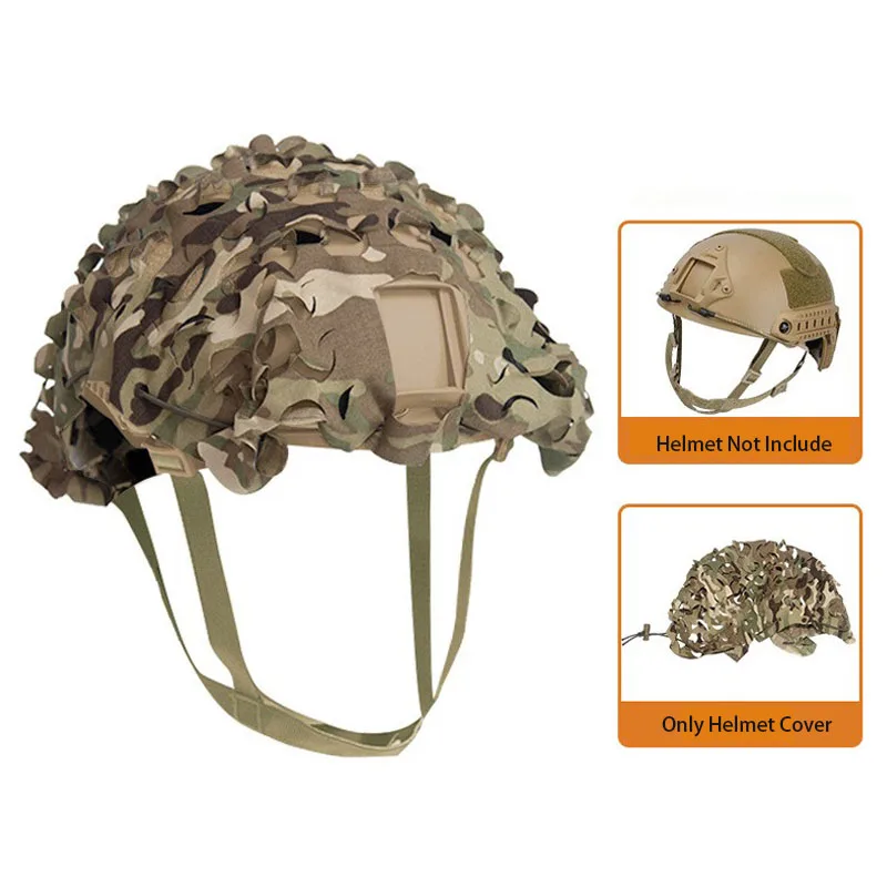 3D Camo Laser Cut Leaf Shape Airsoft Helmet Cover Mesh Helmet Cloth Paintball Paratrooper Hunting Airsoft Helmet Accessories