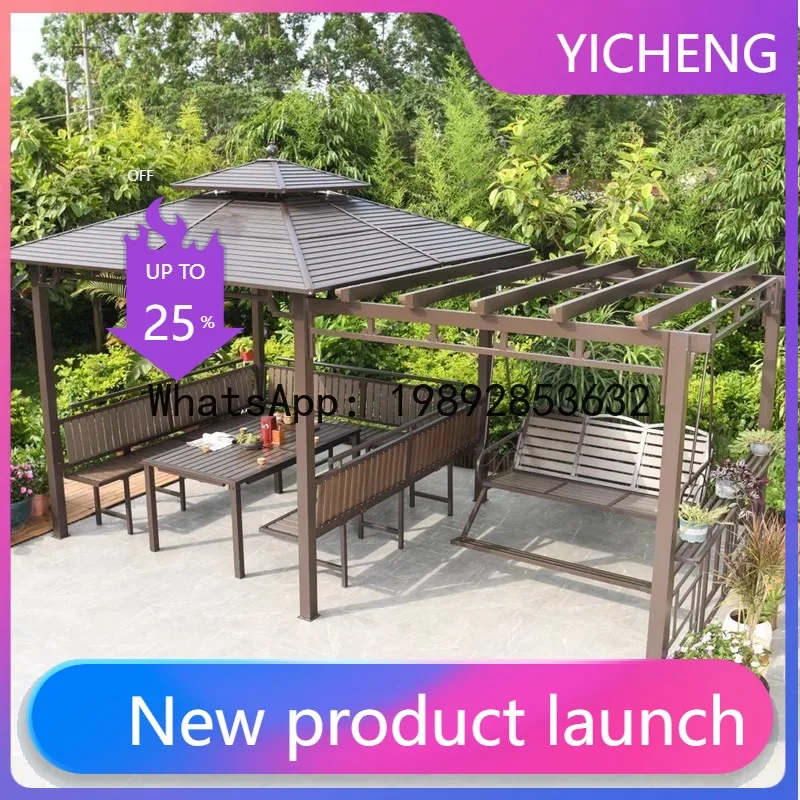 

HYS Outdoor Pavilion Grape Shelf High-end Villa Courtyard Garden Leisure Pavilion Outdoor Shade