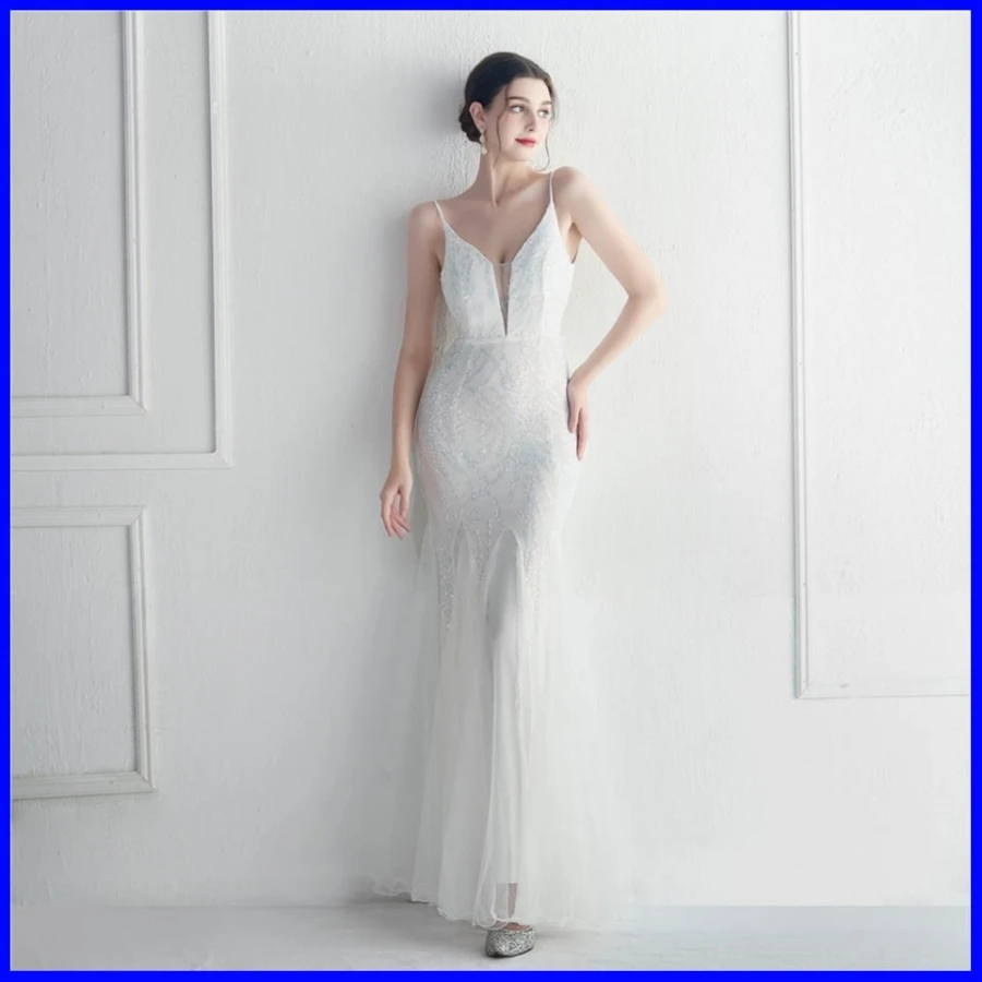Sexy Long Evening Prom Gown Dr for Women Korean Par Dinner Sle Ladies Faionable Ele Dr 2025 Spring Collection