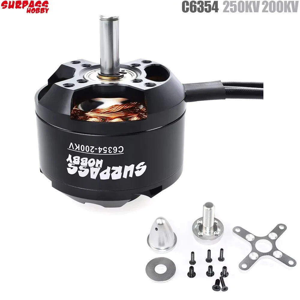 UniFlySURPASS HOBBY C6354 6354 250KV 200KV Brushless Motor For RC Airplane Fixed-wing Glider Aircraft RC Model