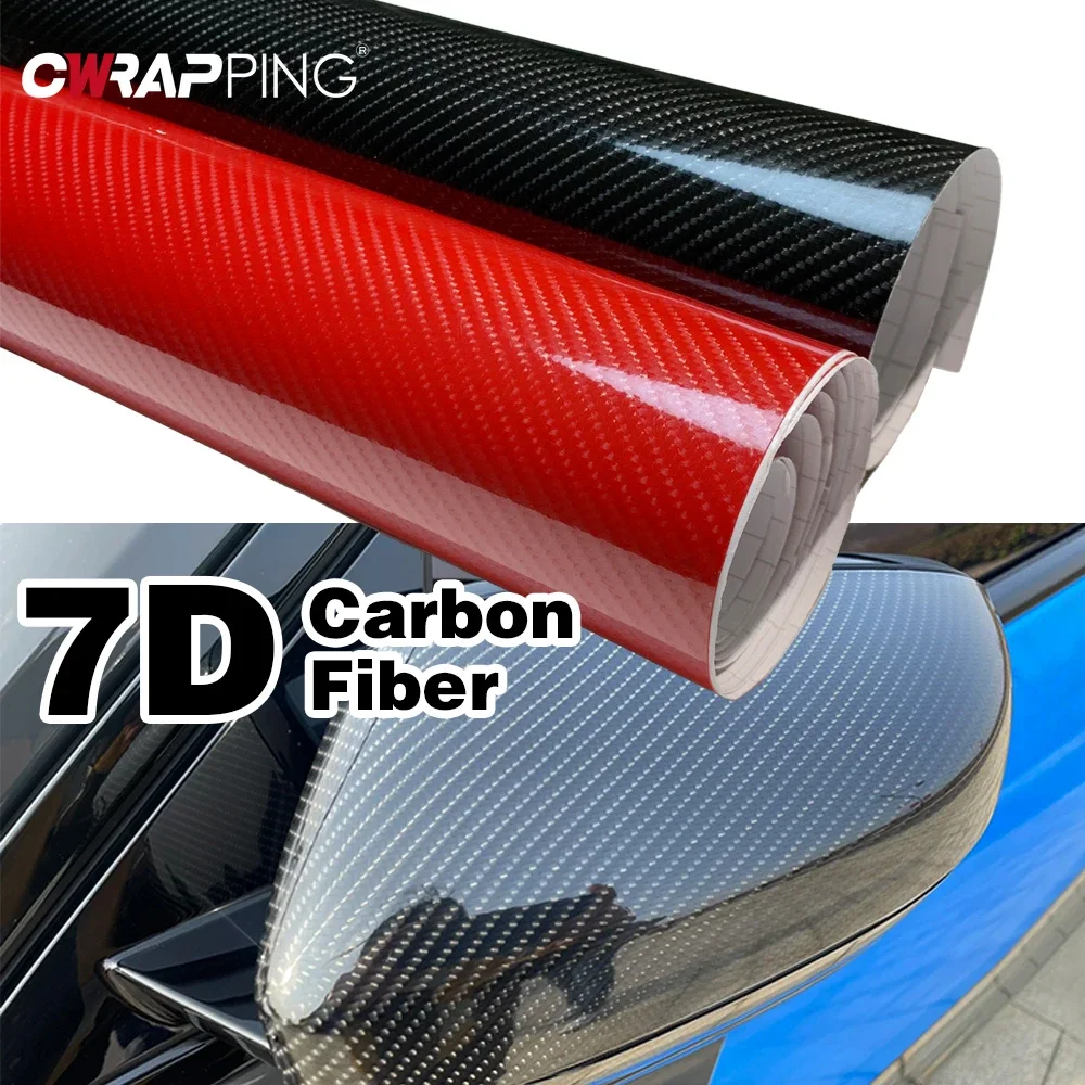 7D Carbon Fiber Car Sticker Waterproof Anti Scratch Tuning Films Auto Motorcycle Body Films Intrior Stickers for Car Accessories