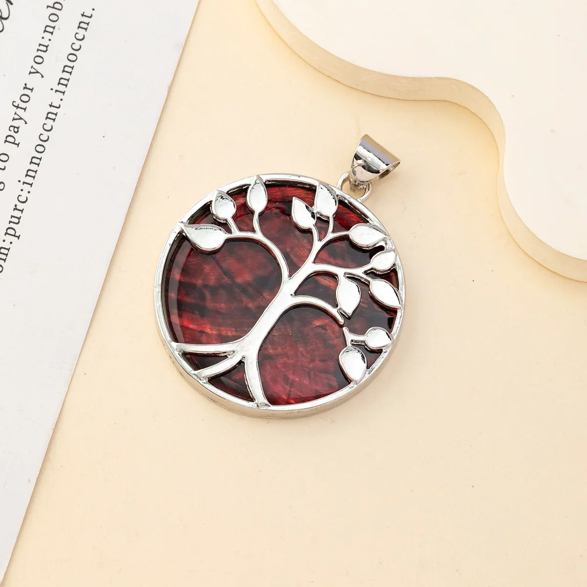 Reiki Tree of Life Alloy Colorful Shell Pendant Natural Freshwater Pearl Mother of Shell Jewelry Making DIY Necklace Accessories