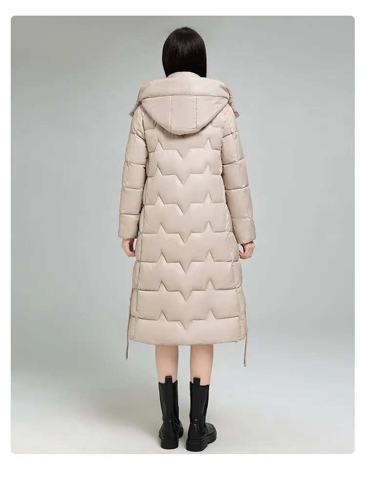 Female Long Down cotton Jacket 2026 Autumn Winter New Fashion Thicken Hooded Coat Women's Windproof Puffer Long Parka Overcoat