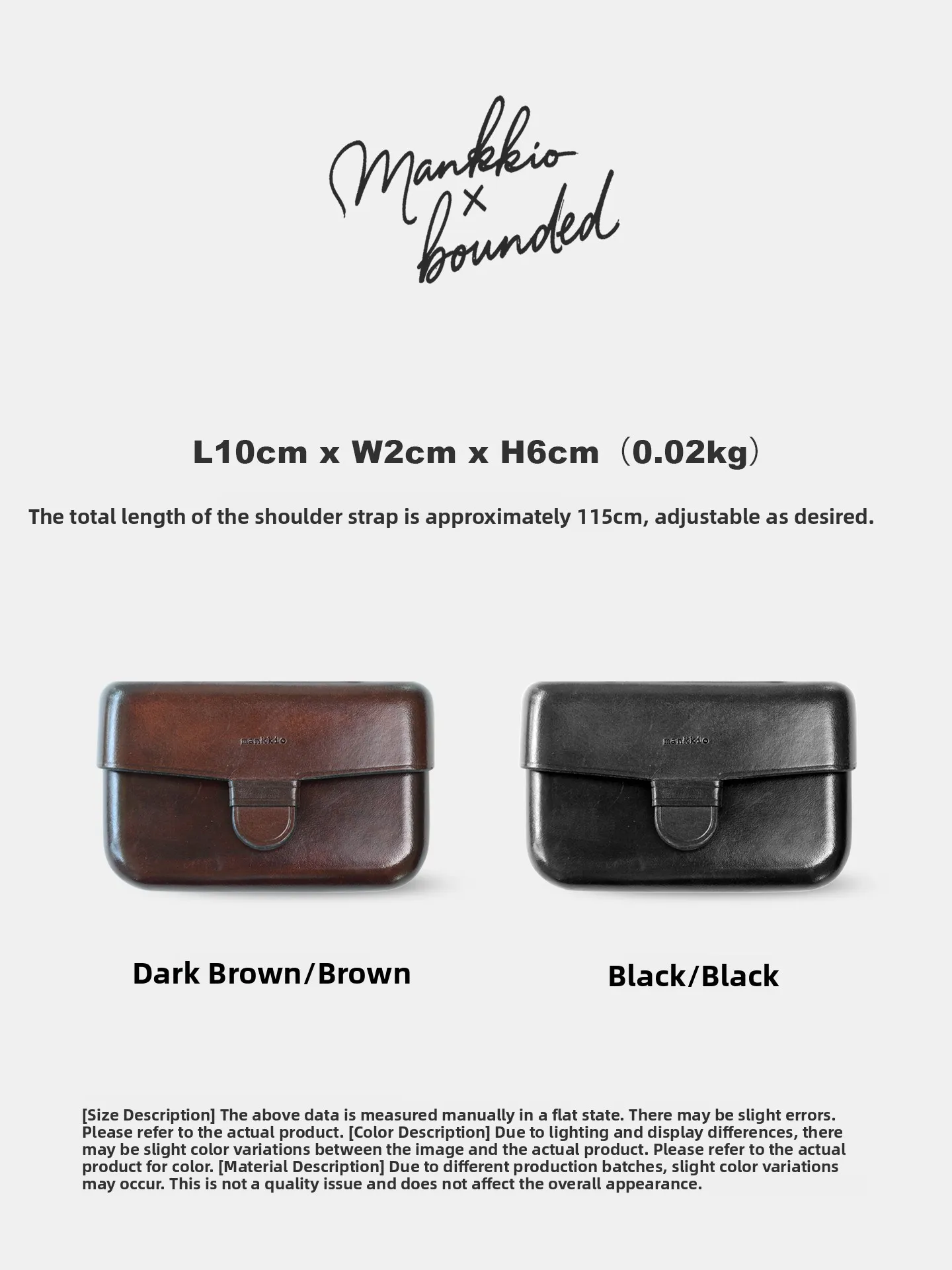 

Кожаная визитница ручной работы Mankkio, винтажная оригинальная маленькая сумка через плечо для мусора, молодежная магнитная синяя застежка, чистая C...