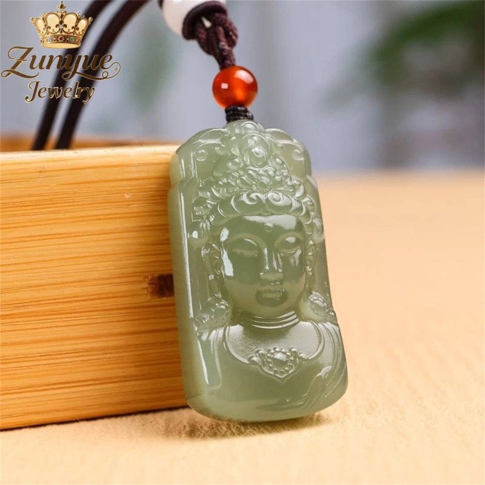 

Natural Hetian Jade Half-Length Guanyin Jade Pendant Luxury Quality Jewelry Best Selling Fashion Jewelry Charms Exquisite Gift