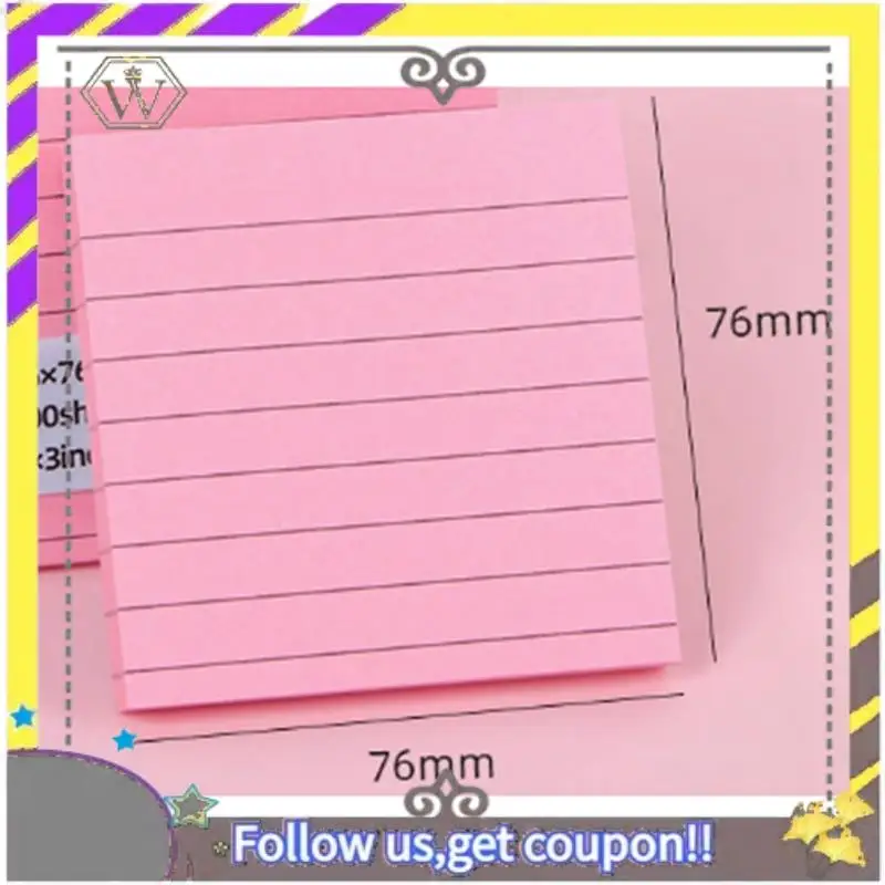 

New Lined Sticky Notes Colored Sticky Notes Sticky Notes Invarious Colors,Lineated Note Paper