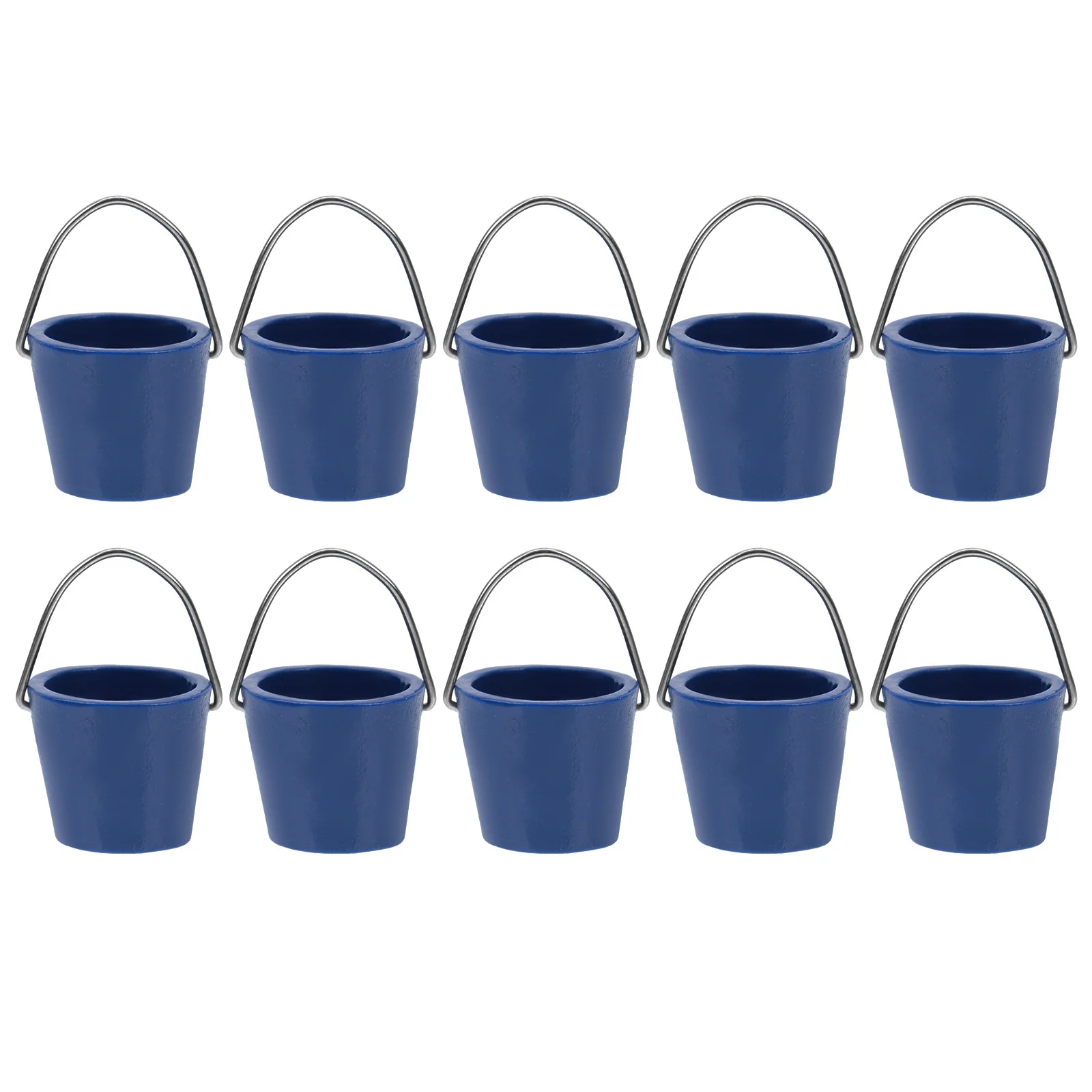 

10 Pcs Ice Bucket Decorate Micro Landscape Child Baby Beach Toys Mini Models Small Tin Pails Resin Figurines Ornament