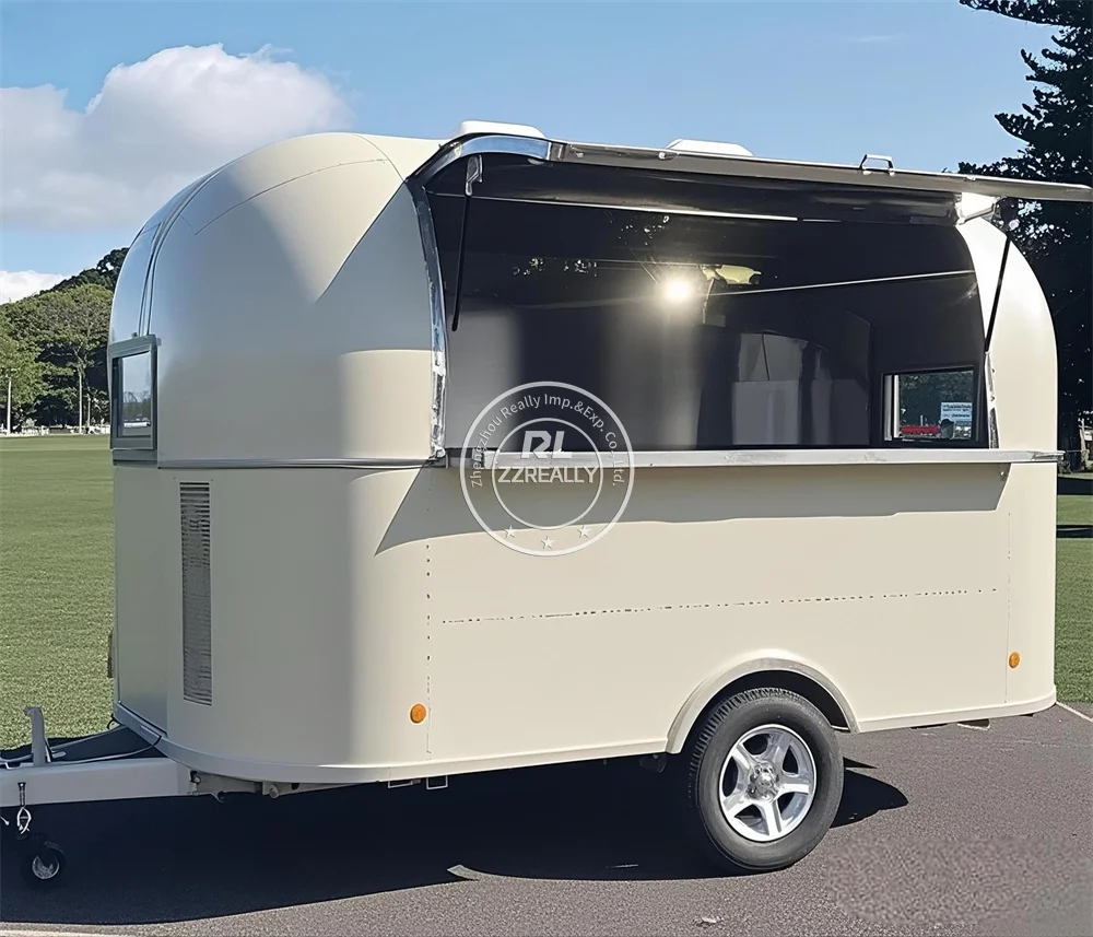 

Ice Cream Hot Dog Food Cart Full Kitchen Equipment Customizable Concession Food Trailer Europe Standard