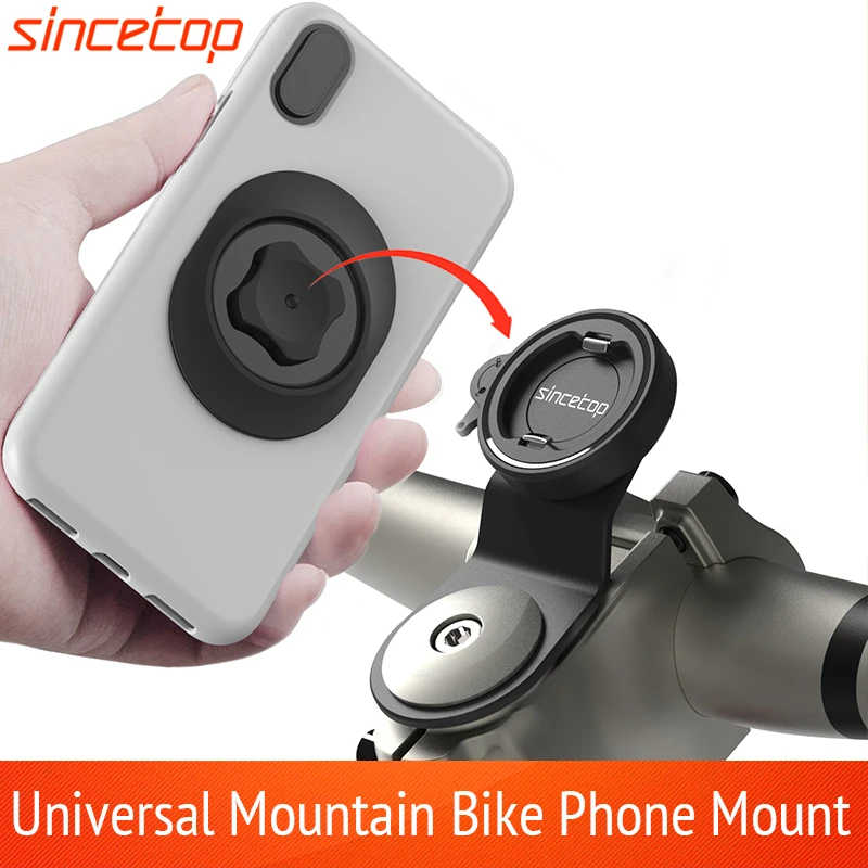 Mountain Bike Stem Phone Mount,Bicycle Phone Holder,Universal Aluminum Handlebar Cell Phone Cycling MTB Quick Attach/Detach