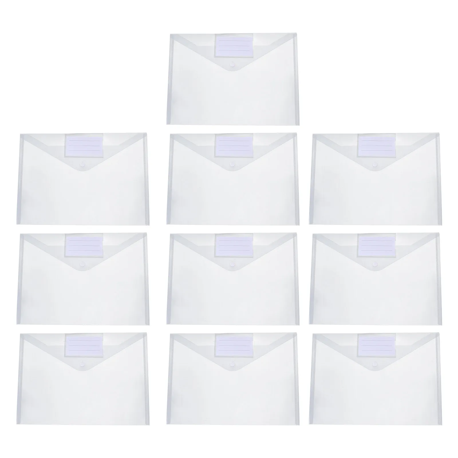 

10Pcs Exquisitely Made Transparent File Bags Plastic Document Storage Pouch Small Light Easy Carry A4 File Folder Document