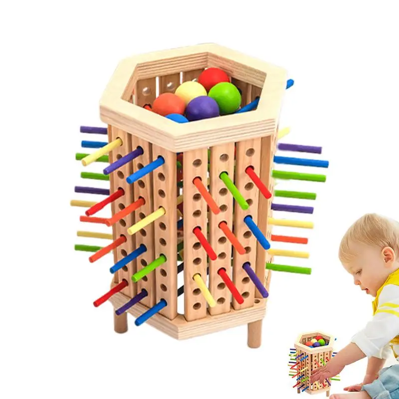 Stick Dice Game Wooden Balance Tower Pick Up Game Colorful Wood Sticks Game Wooden Sticks Stacking Game Educational Toys