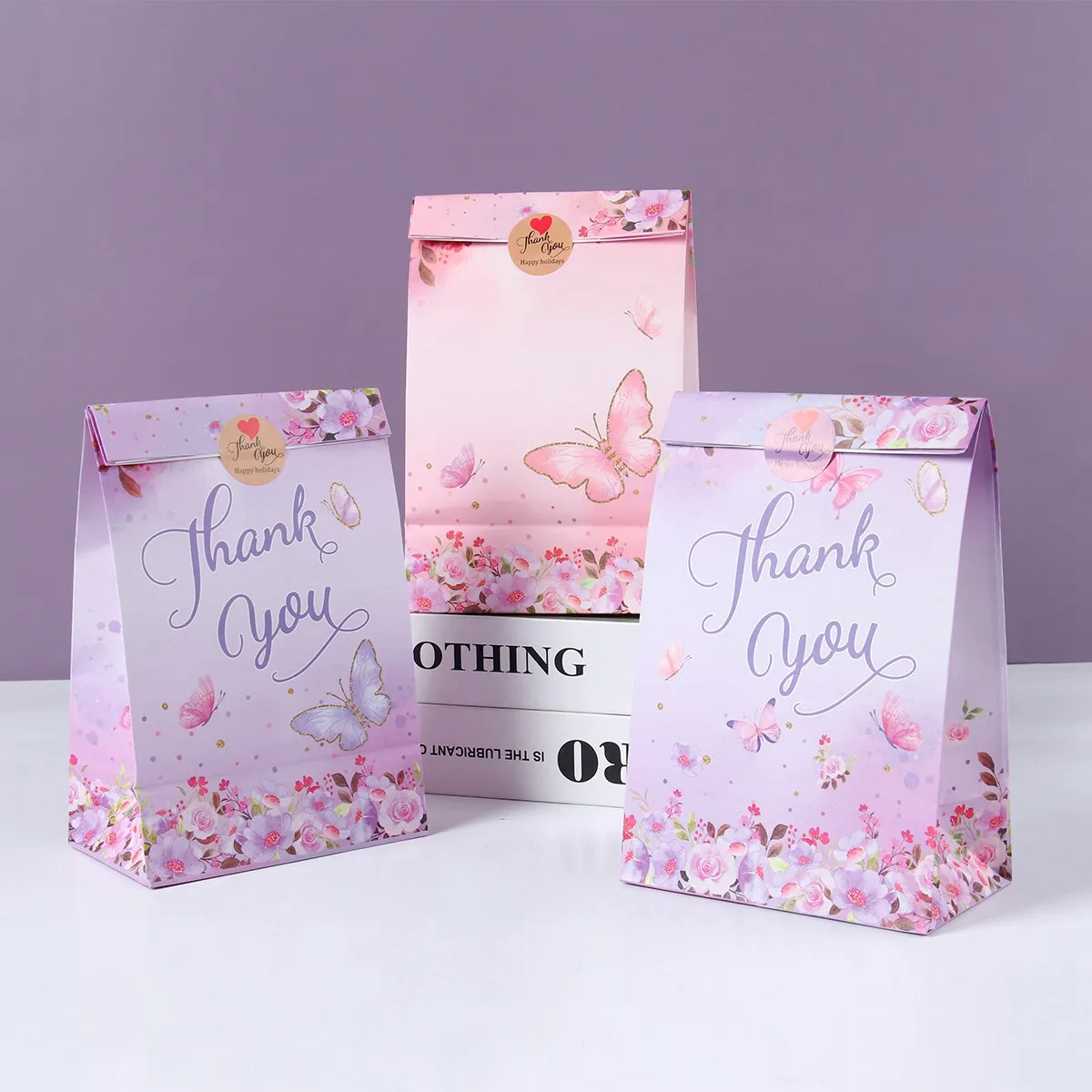 Butterfly Paper Candy Bag Birthday Party Decoration Kids Gift Packaging Box Girl Baby Shower Supplies Wedding Portable Box Bag