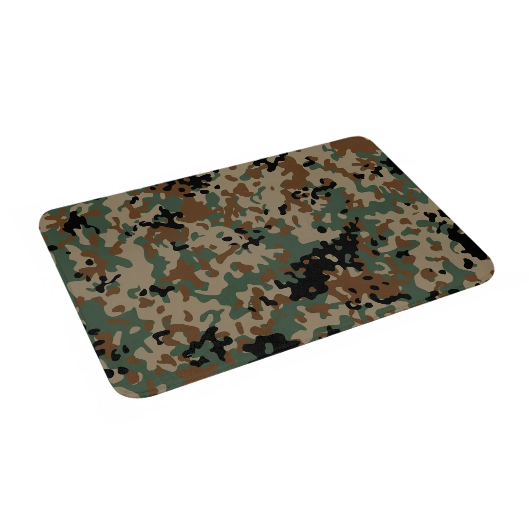 

Flecktarn Camouflage Memory Foam Bathroom Rugs Ultra Soft Non-Slip Military Camo Carpet Bath Mat Water Absorbent for Shower Tub