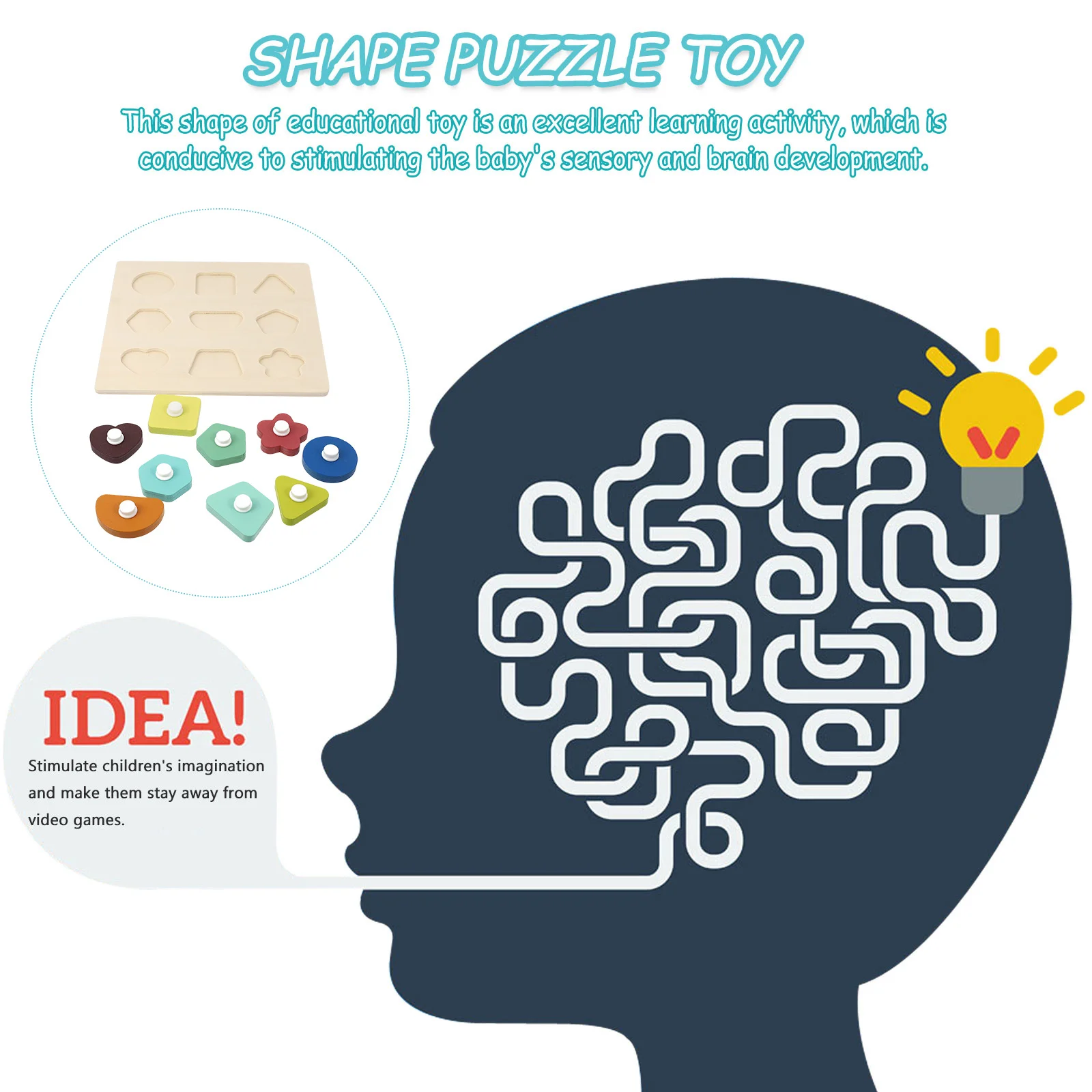 1 مجموعة خشبية الكرتون لغز مجلس مطابقة بانوراما لعبة تعليمية تعليمية للأطفال قطار الخيال التنسيق بين اليد والعين #4